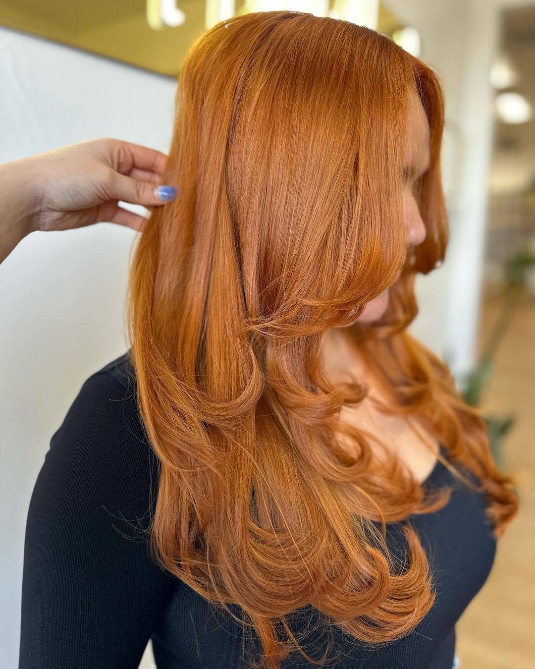 honey copper butterfly hair