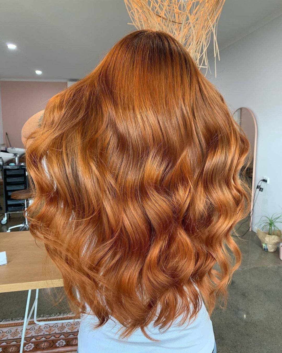 honey copper soft waves