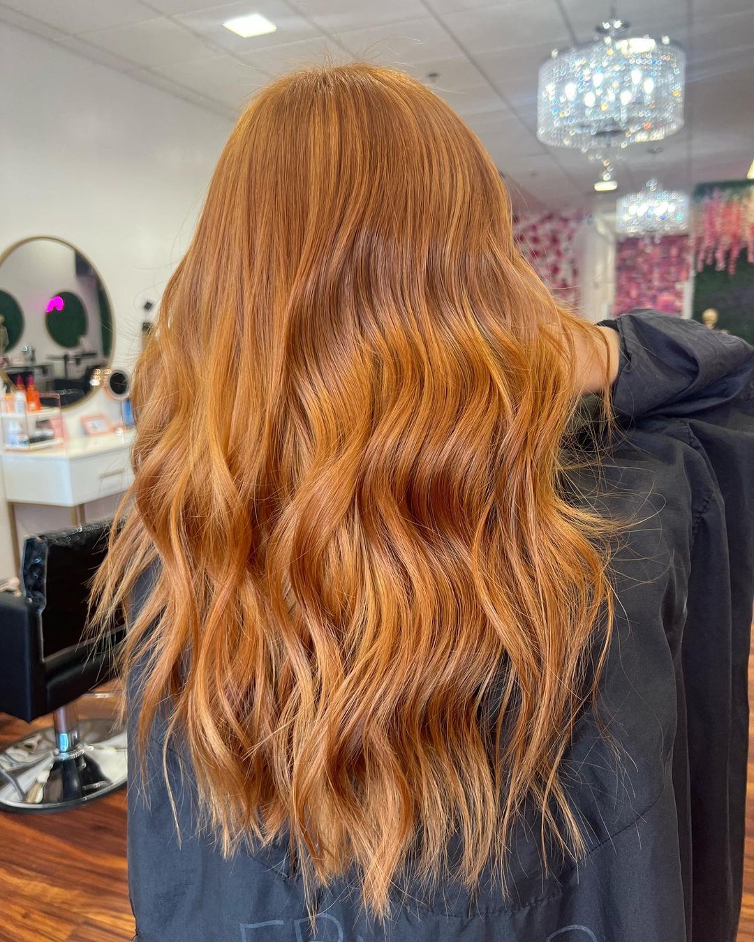 honey copper tousled waves