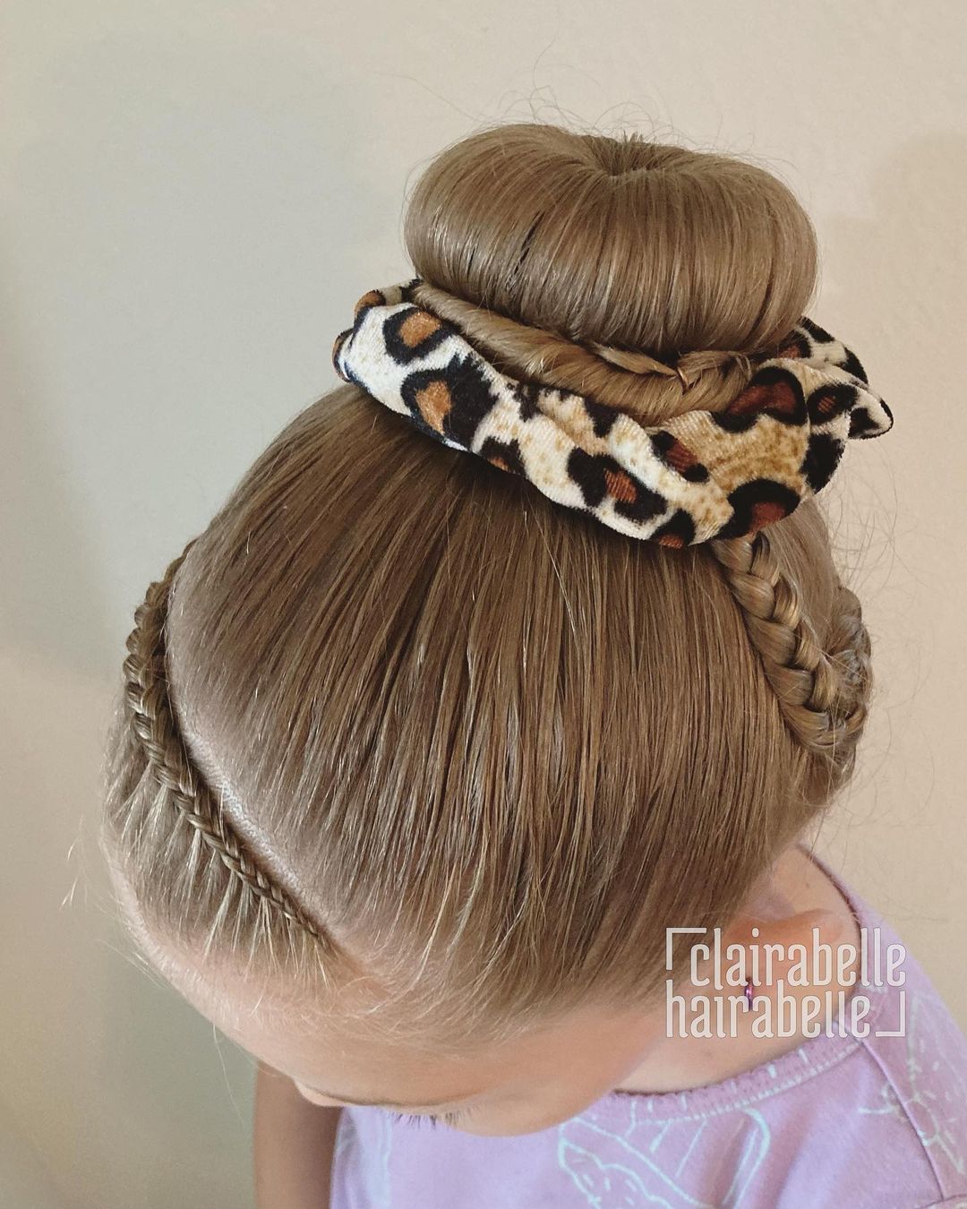 lace braids into a high bun