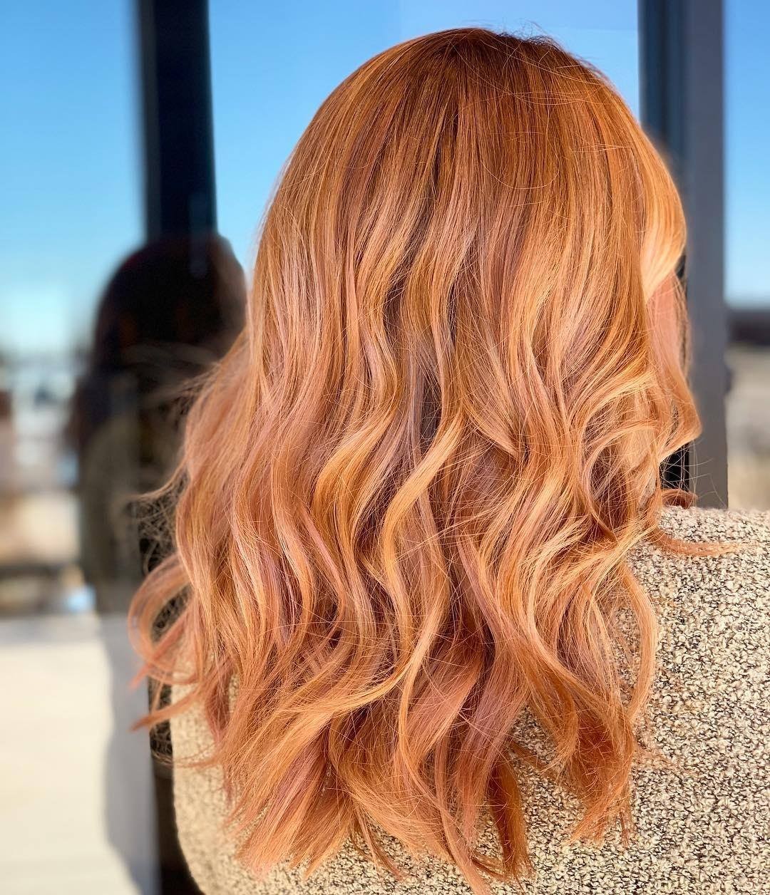 layered honey copper hair