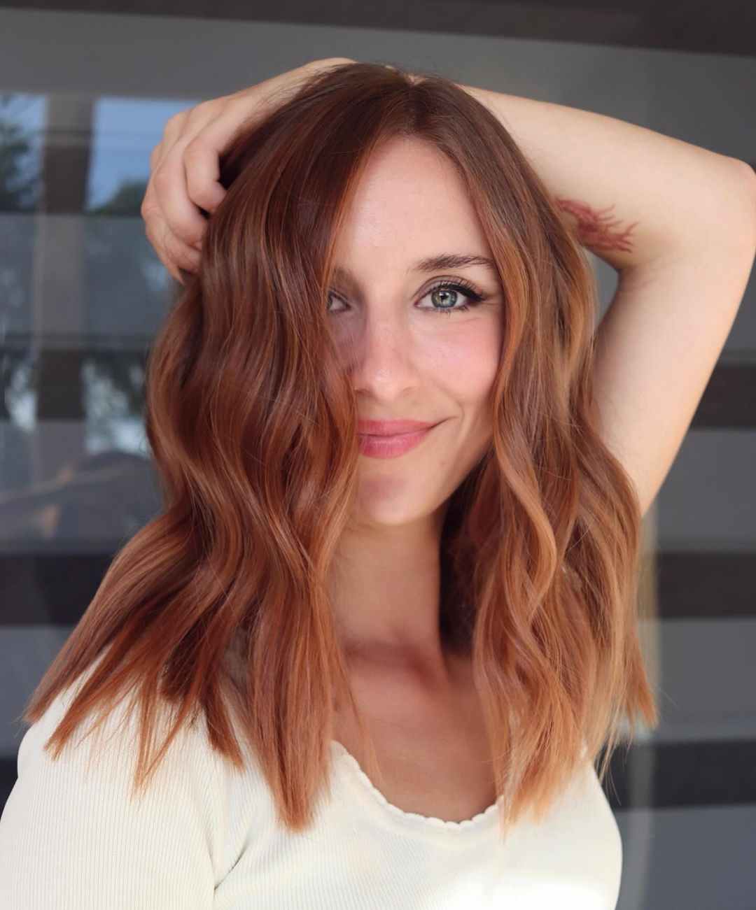 light auburn copper balayage