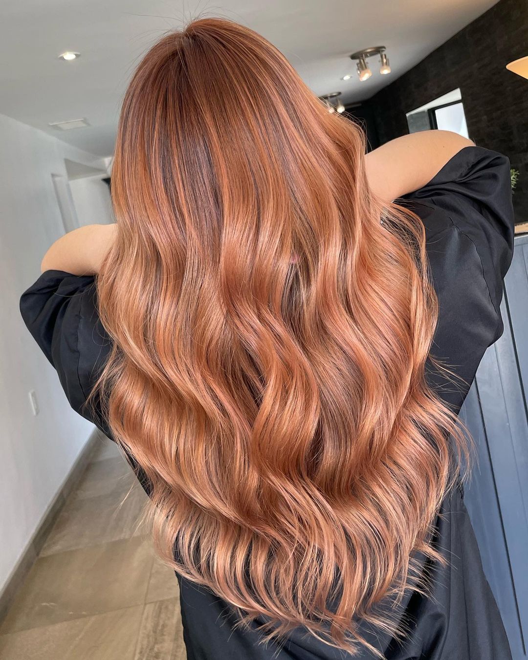 light copper blonde soft waves