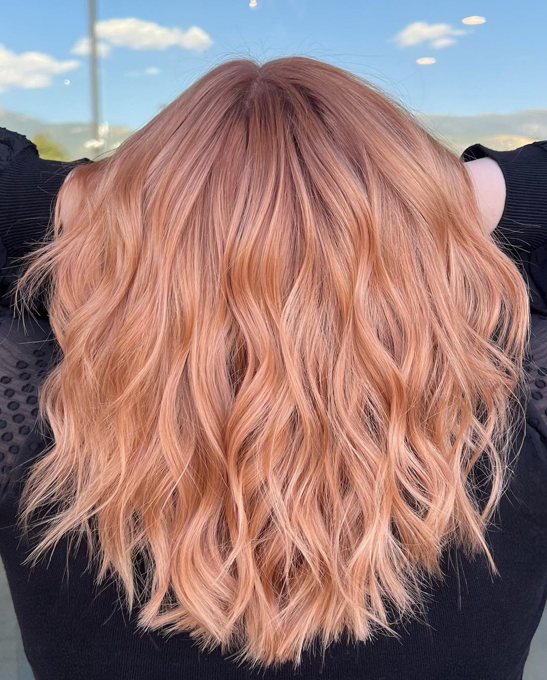 light copper dimensional hairstyle