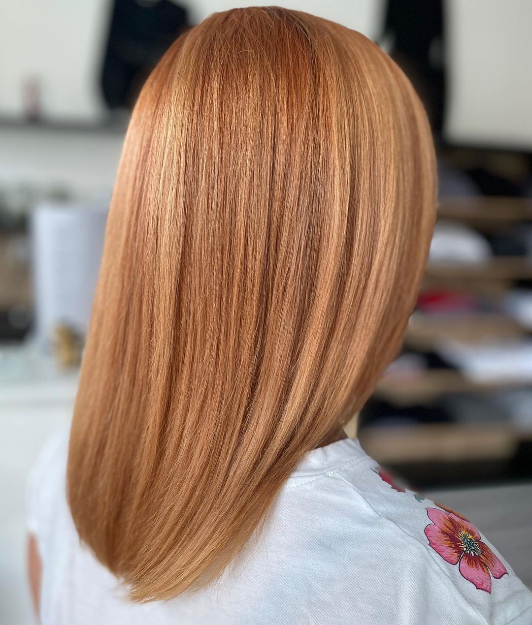 cobre claro para cabello liso