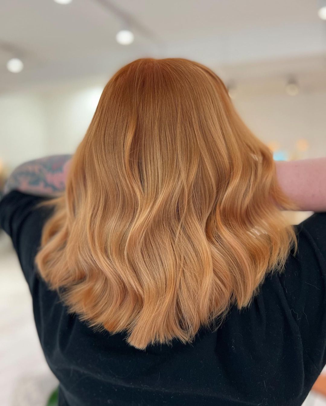 light copper pumpkin medium hair