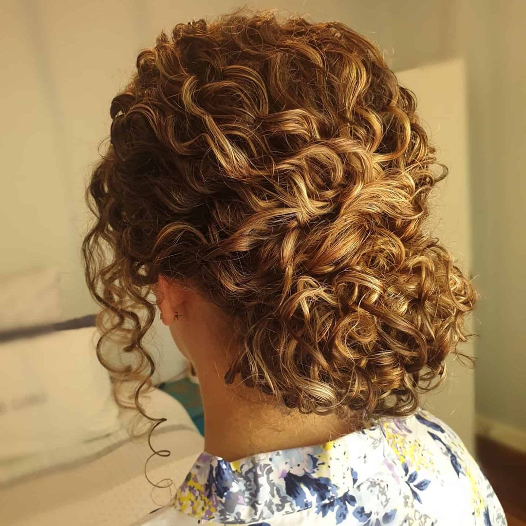 low curly bun