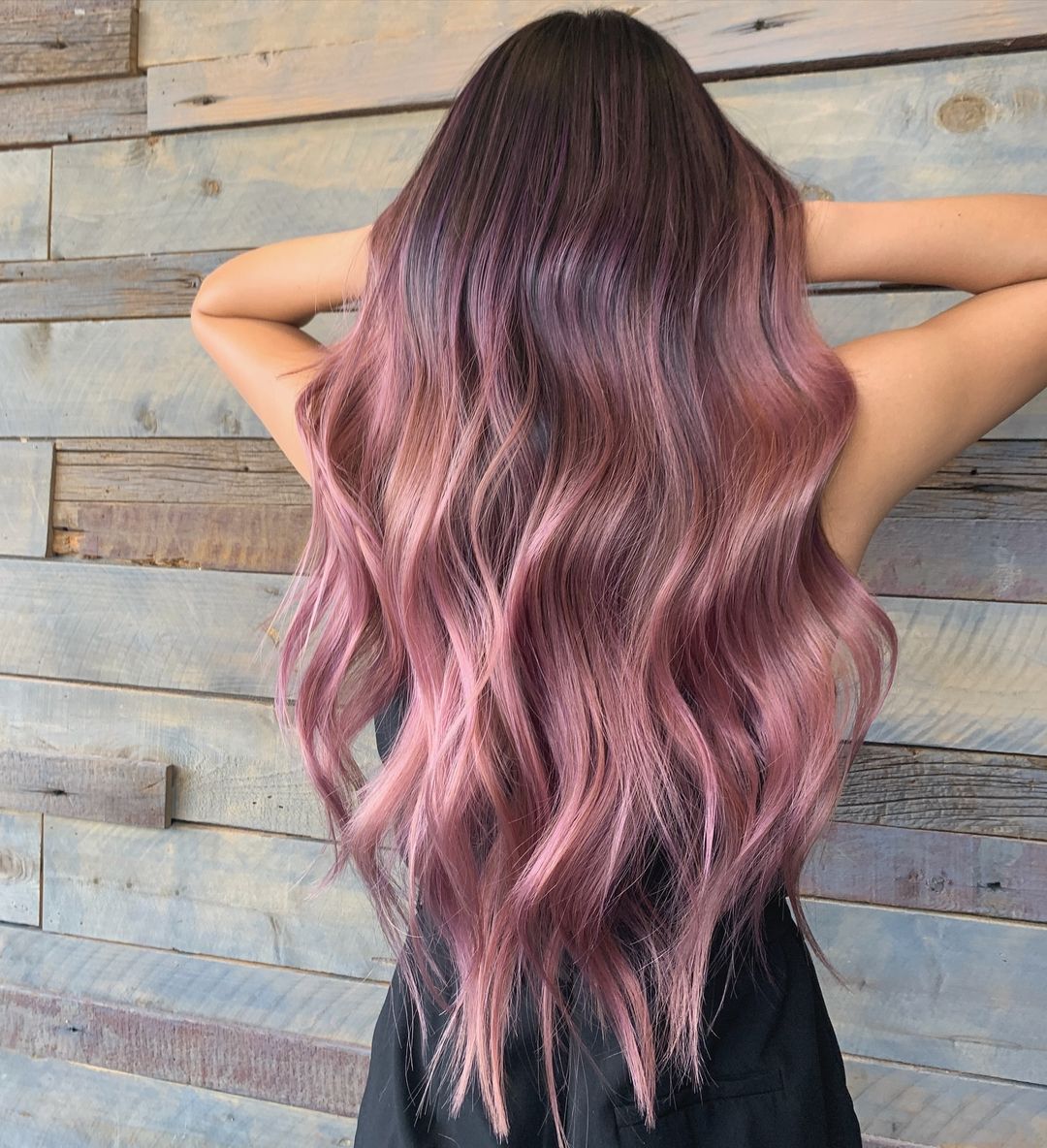 balayage rosa pastel