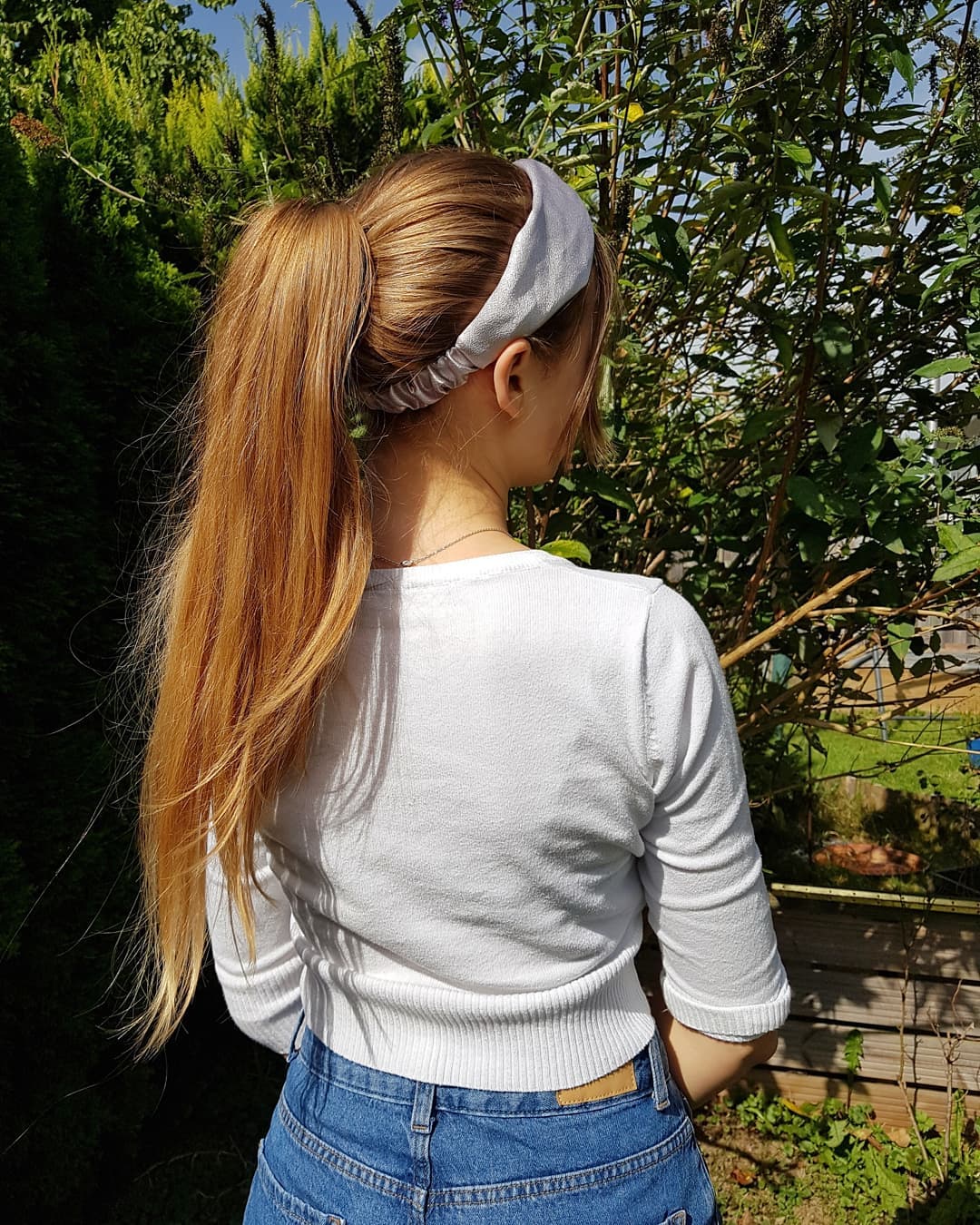 ponytail with a headband