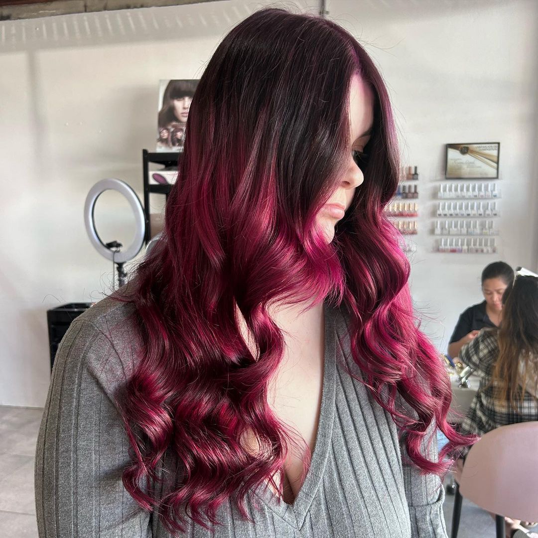 raspberry ombre