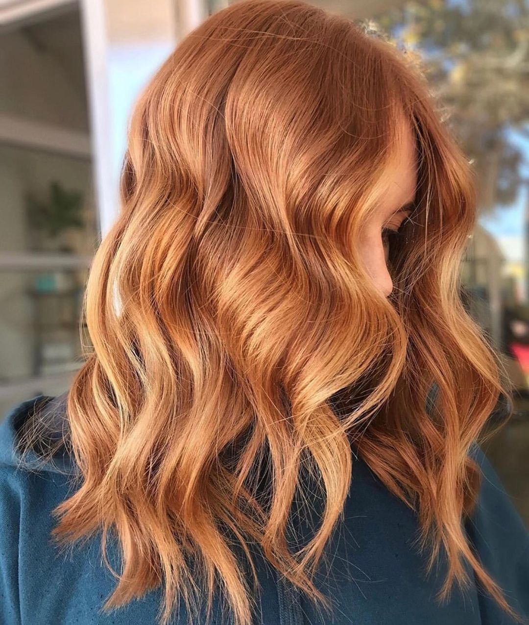 rich and glossy honey copper hair