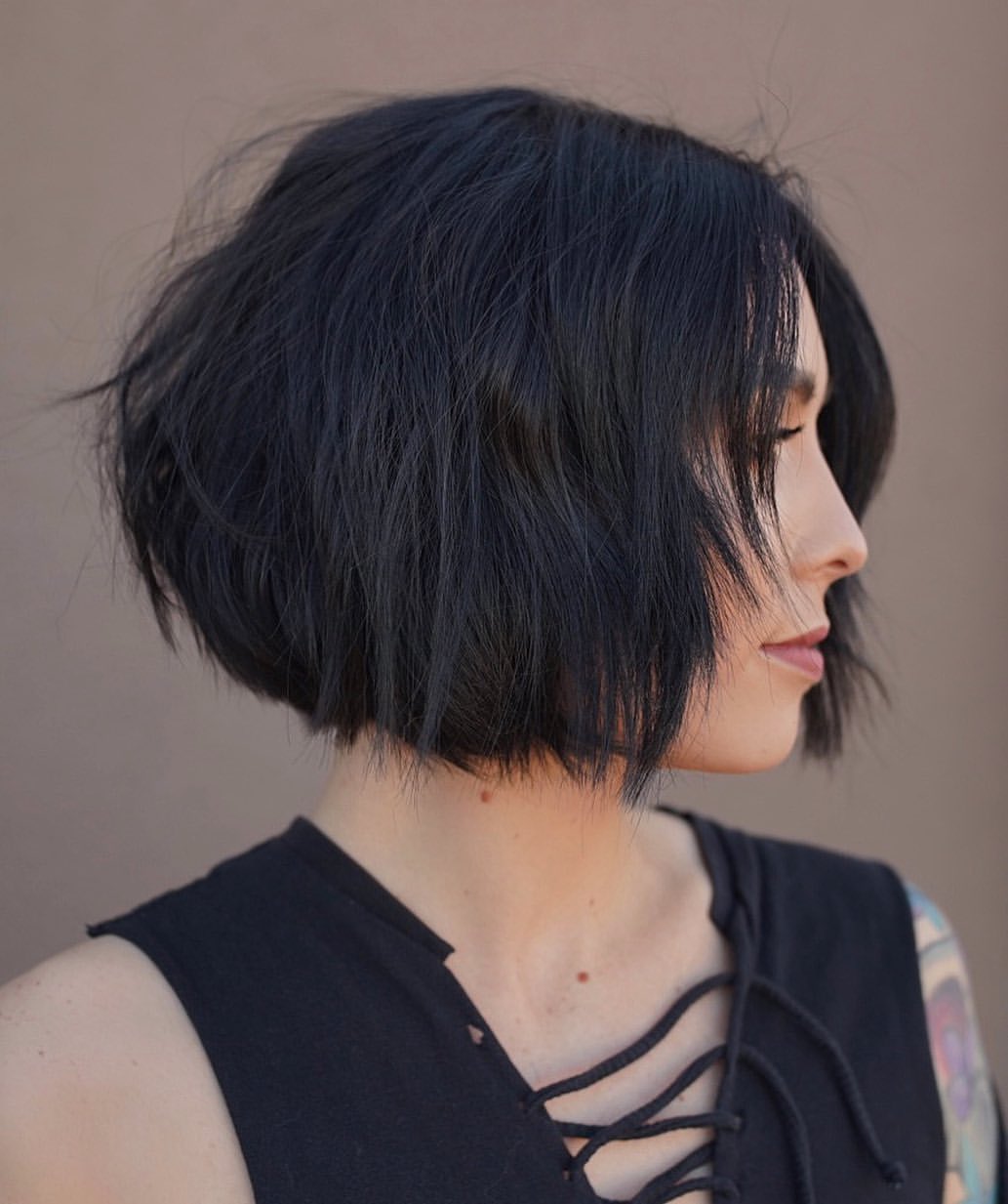 short textured bob