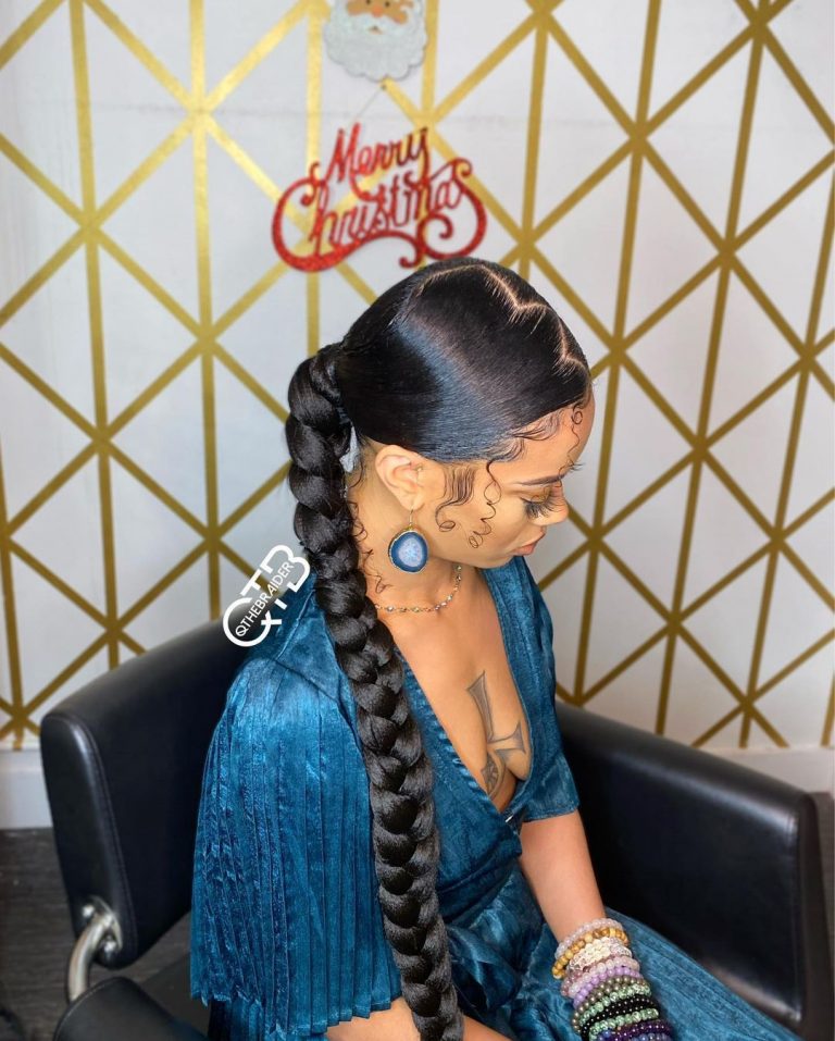 Stunning Sleek Braided Ponytail Picture Collection Stunning Sleek Braided Ponytail Picture Collection