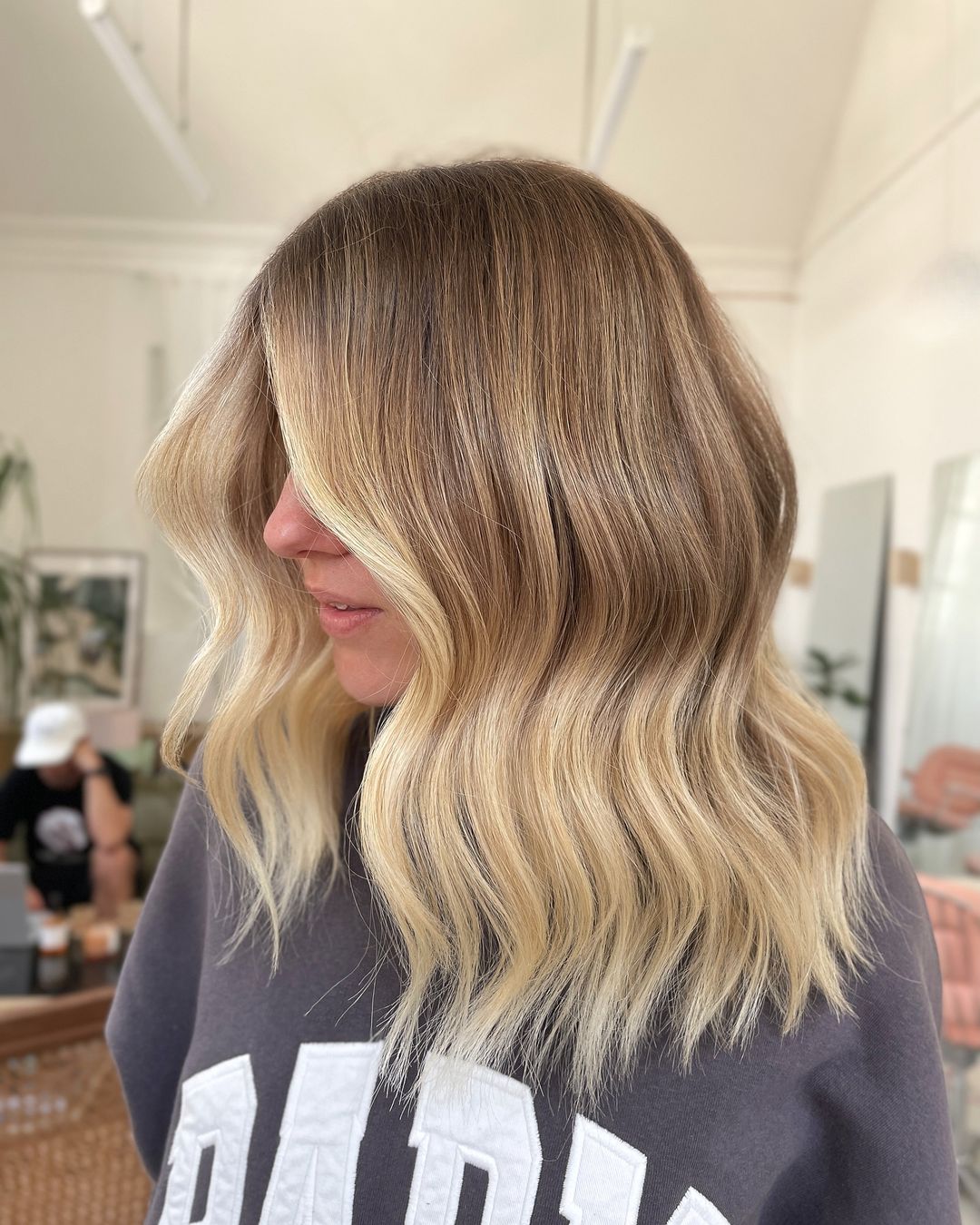 balayage blond ensoleillé