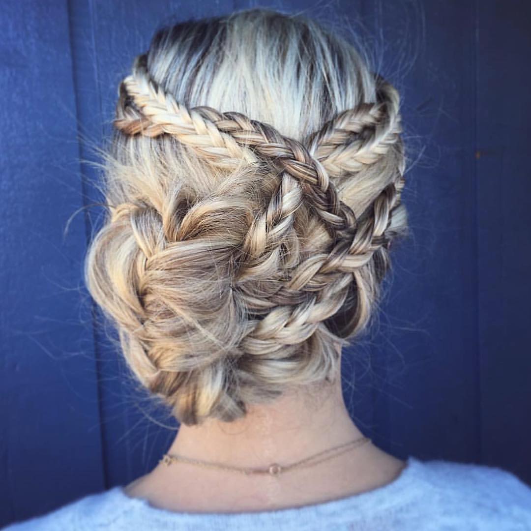 textured braided bun