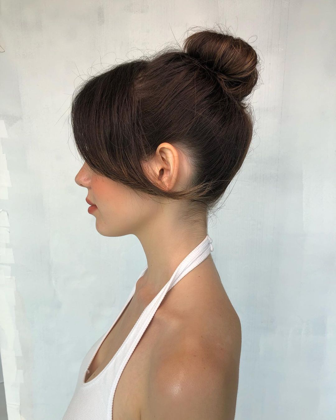 top knot with fringe