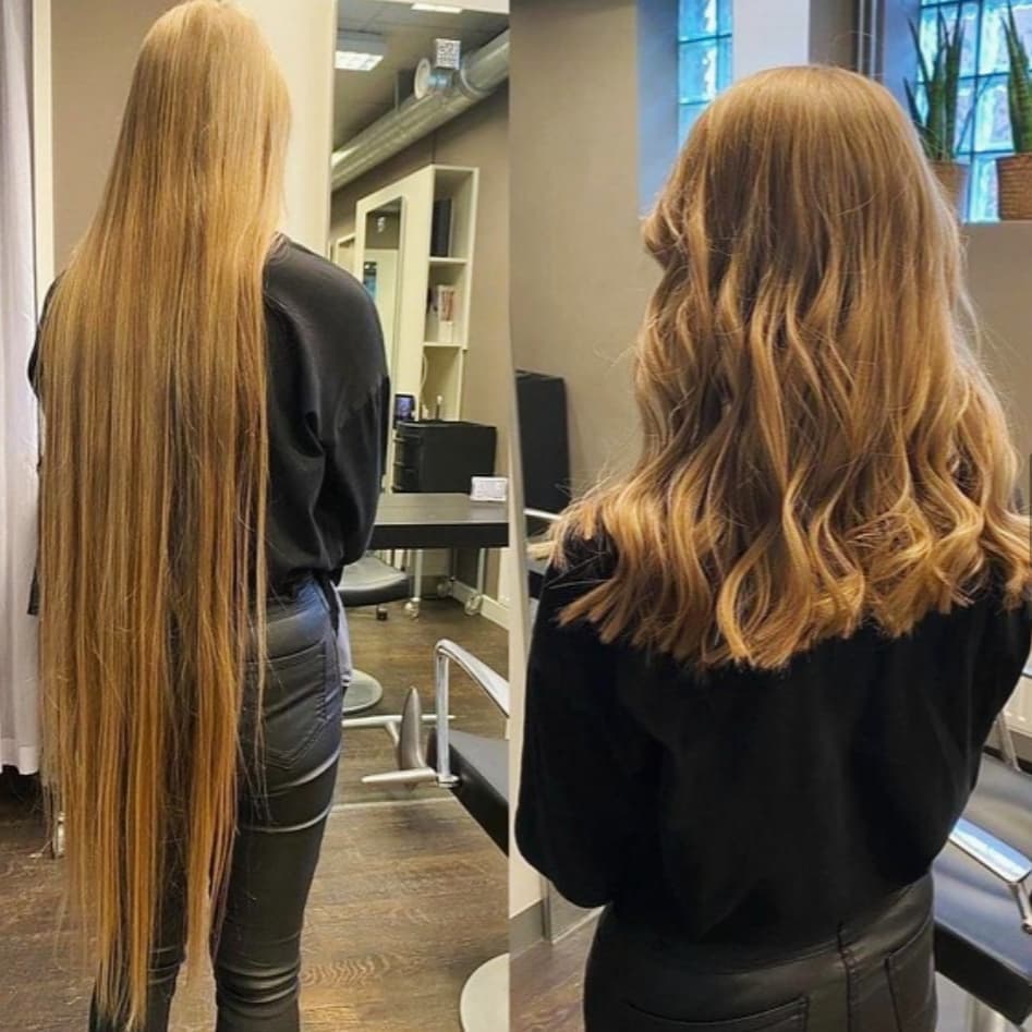 ultra long hair to medium hair