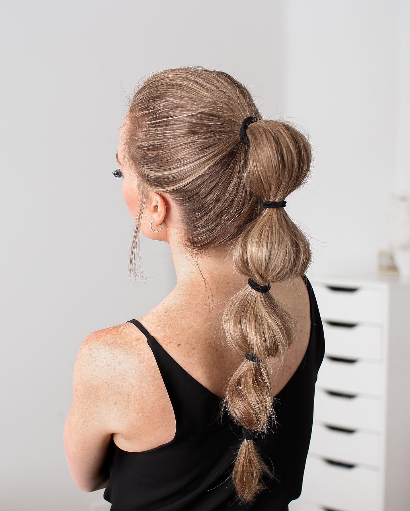 bubble braid ponytail