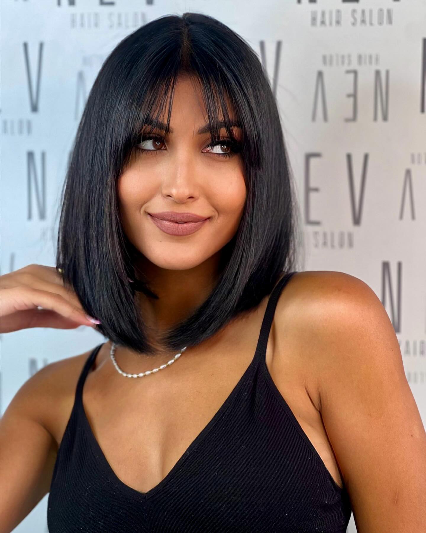 layered bob with wispy bangs