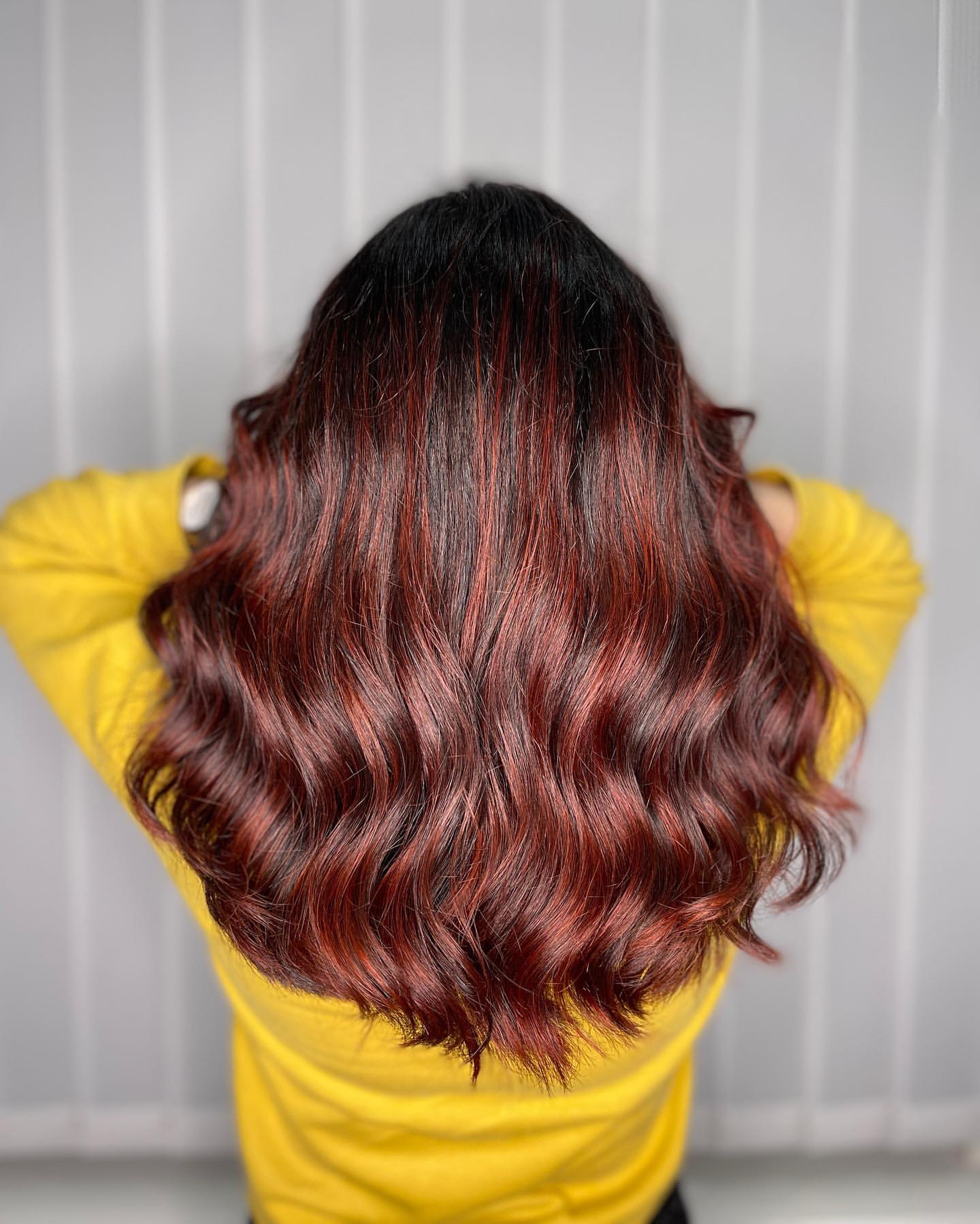 spicy mahogany balayage