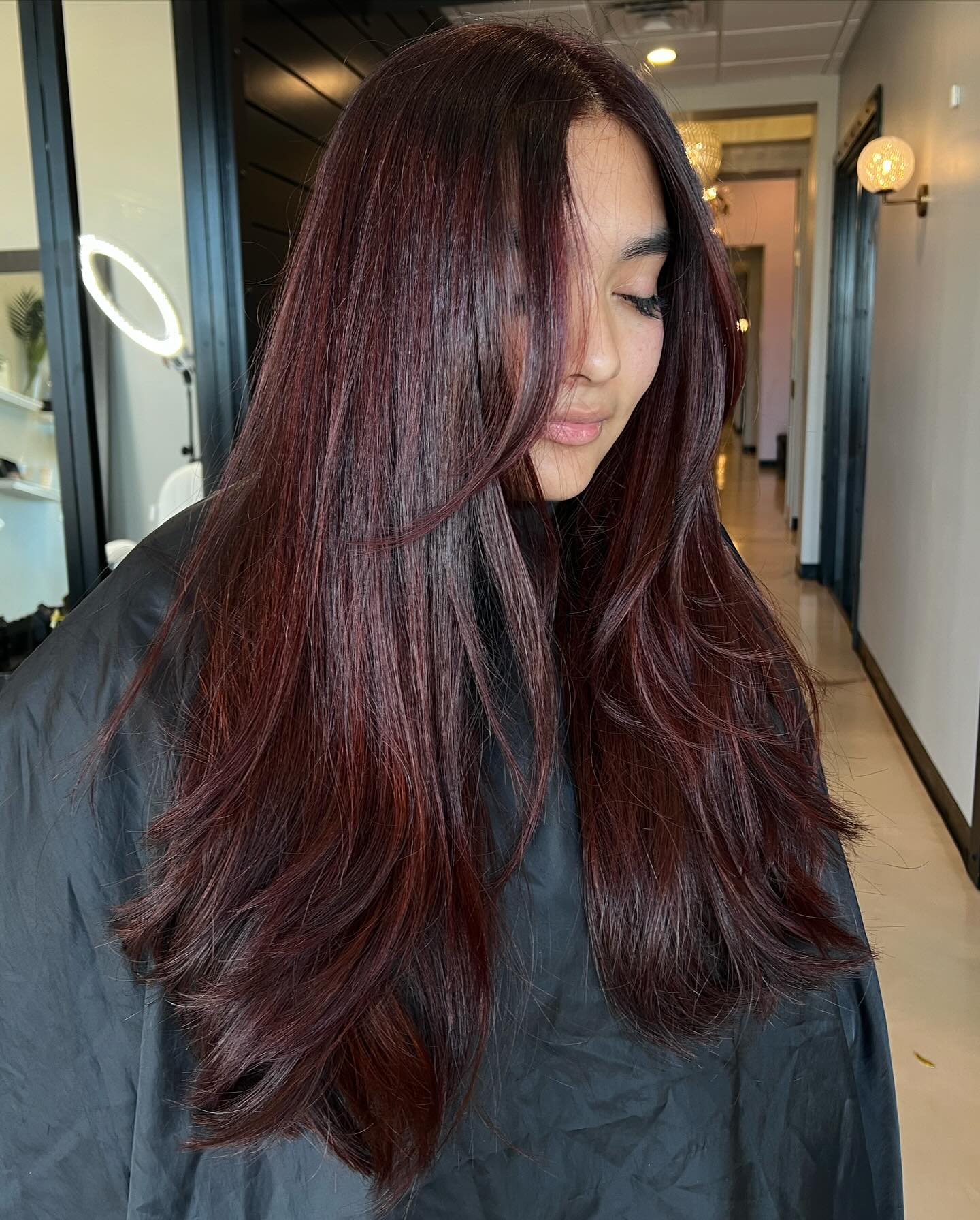 cheveux chocolat cerise