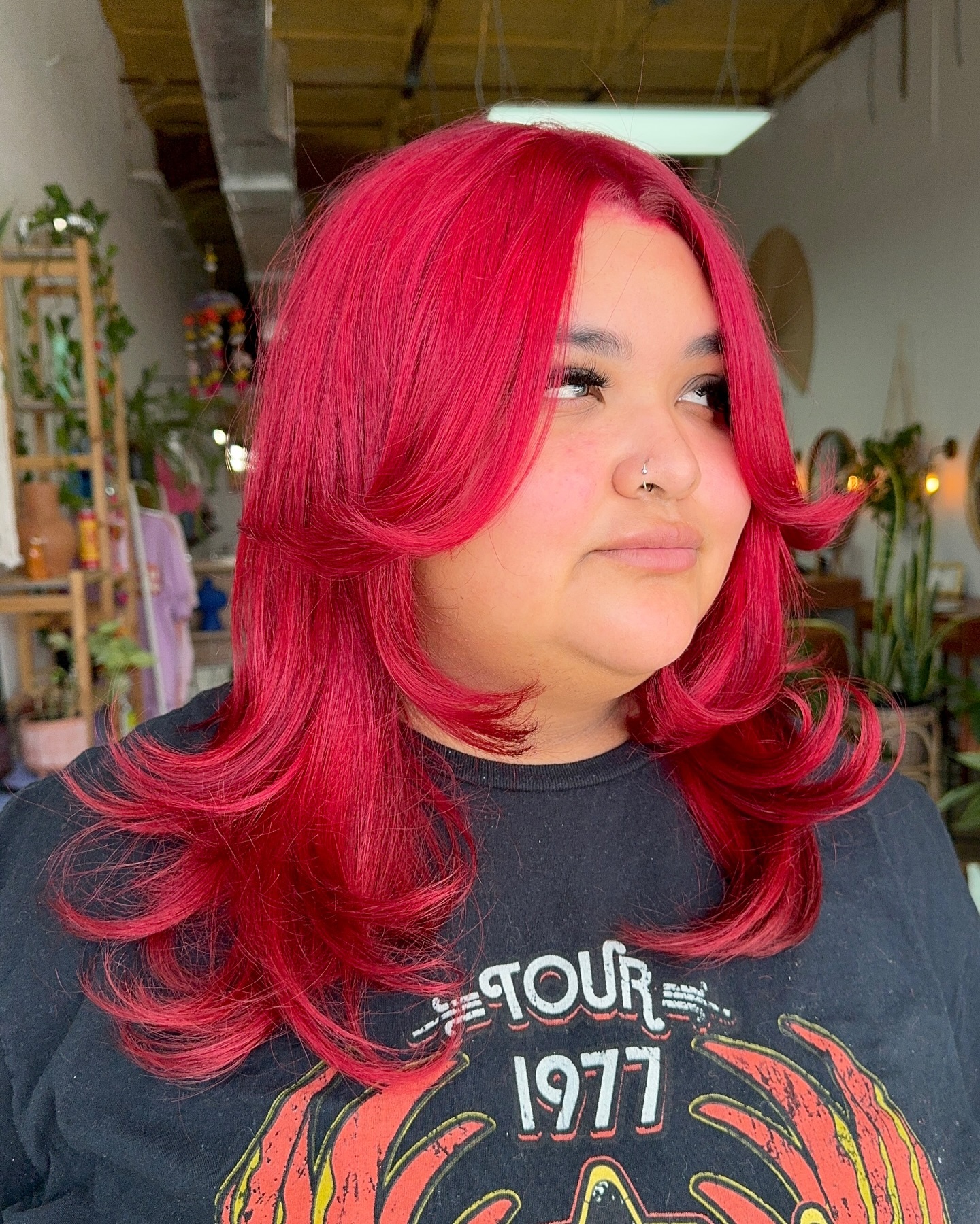 cabelo vermelho vivo