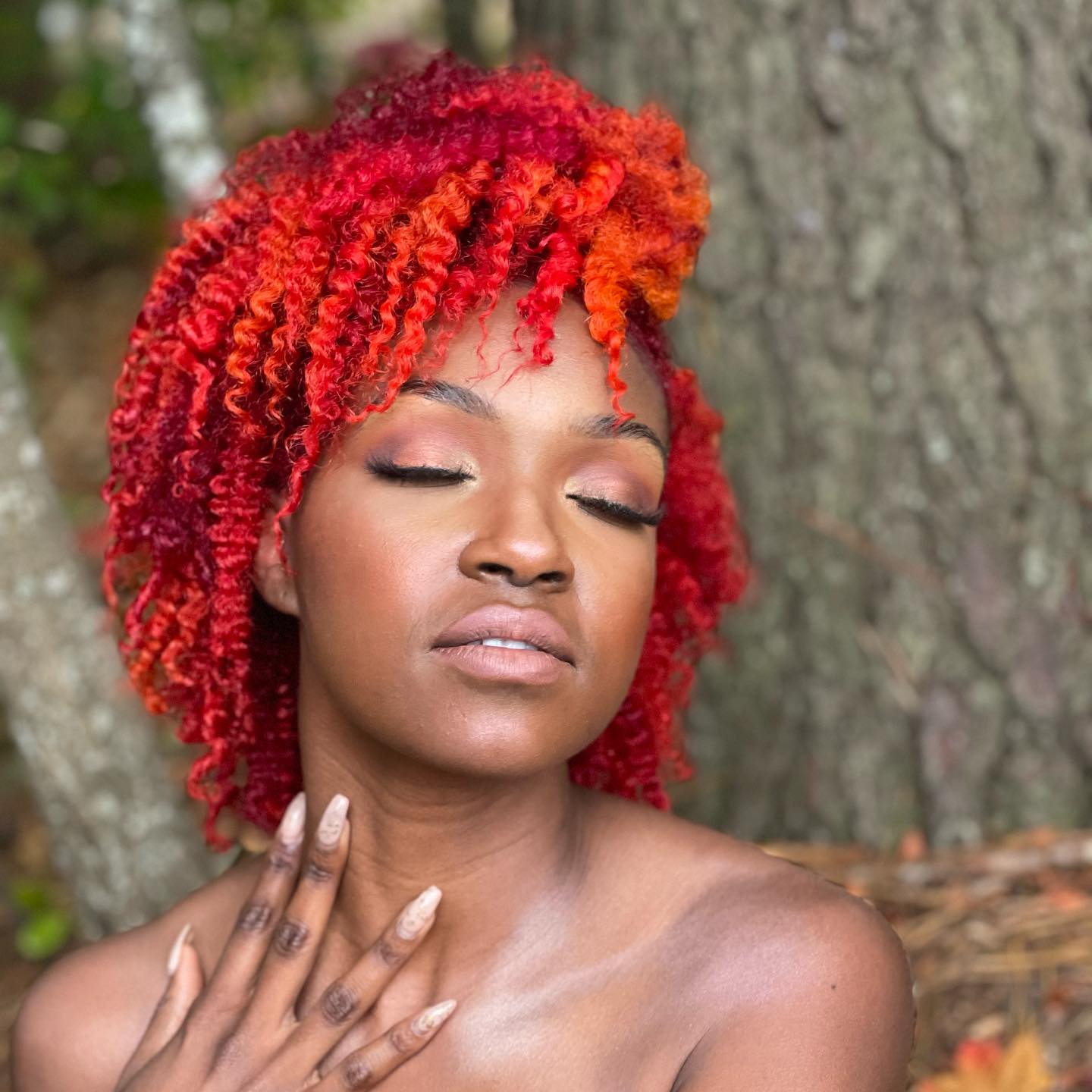 cabelo vermelho vivo