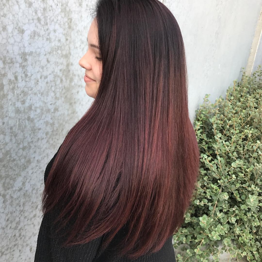 intense mahogany ombre