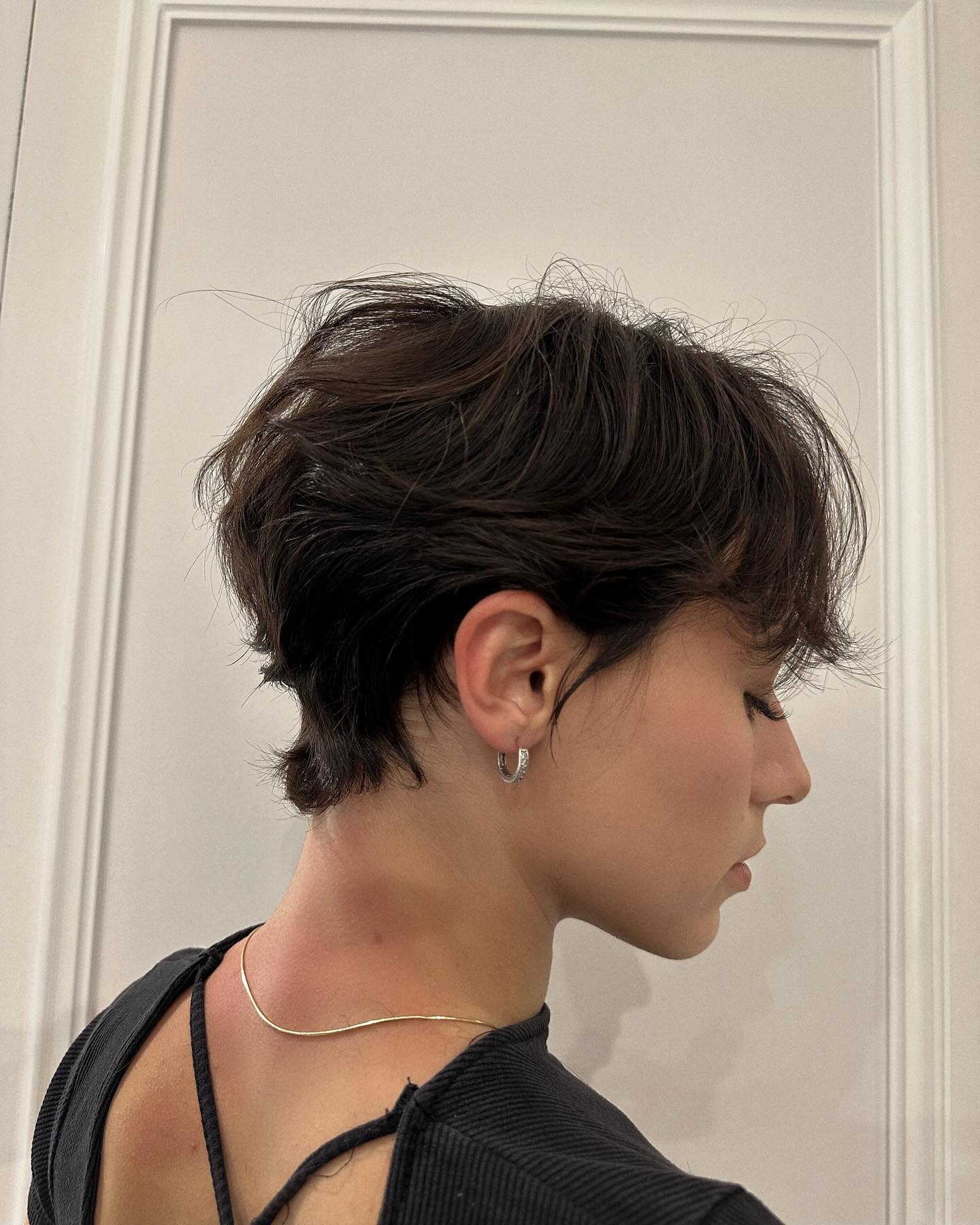 pixie cut with long layers