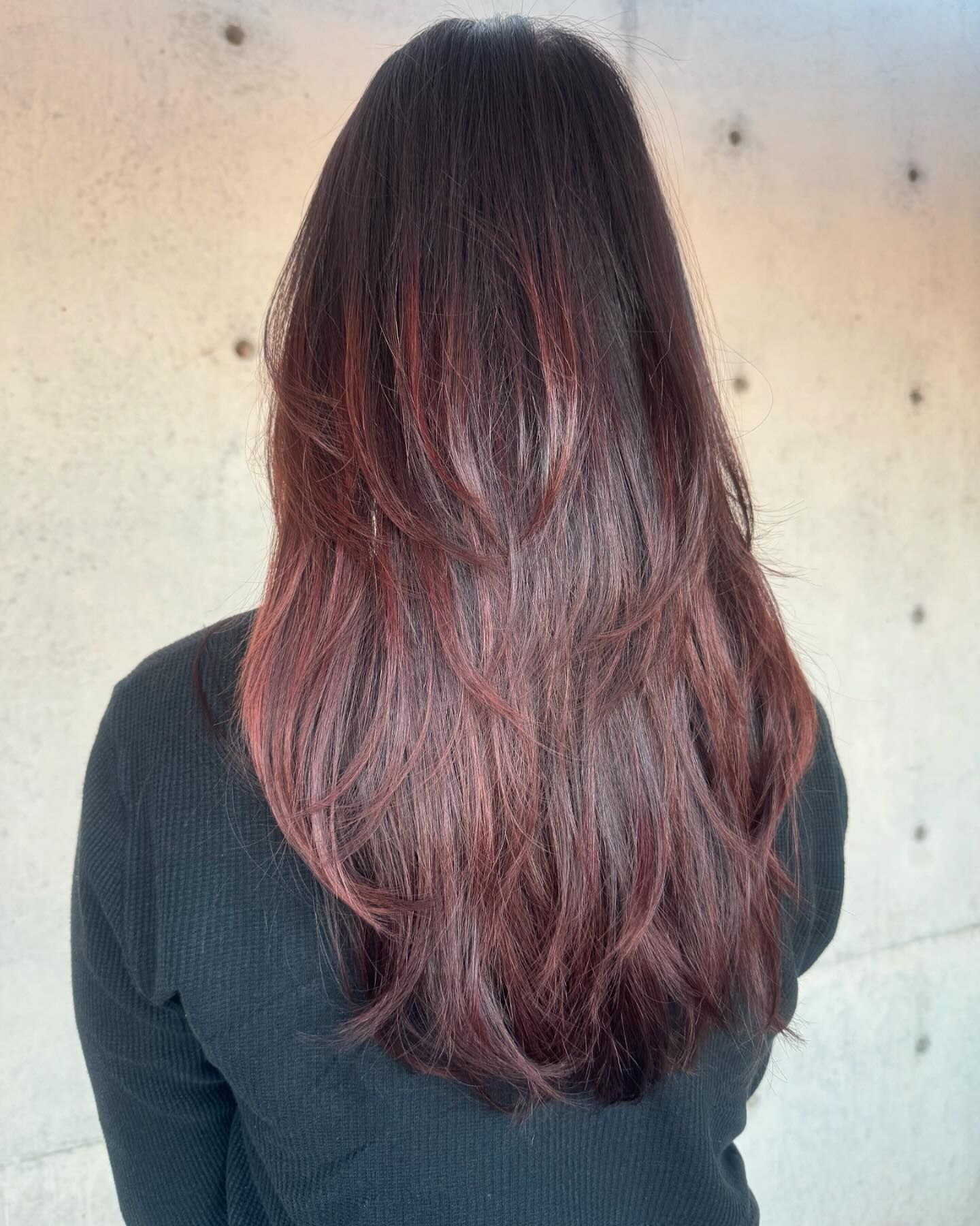 chili mahogany balayage