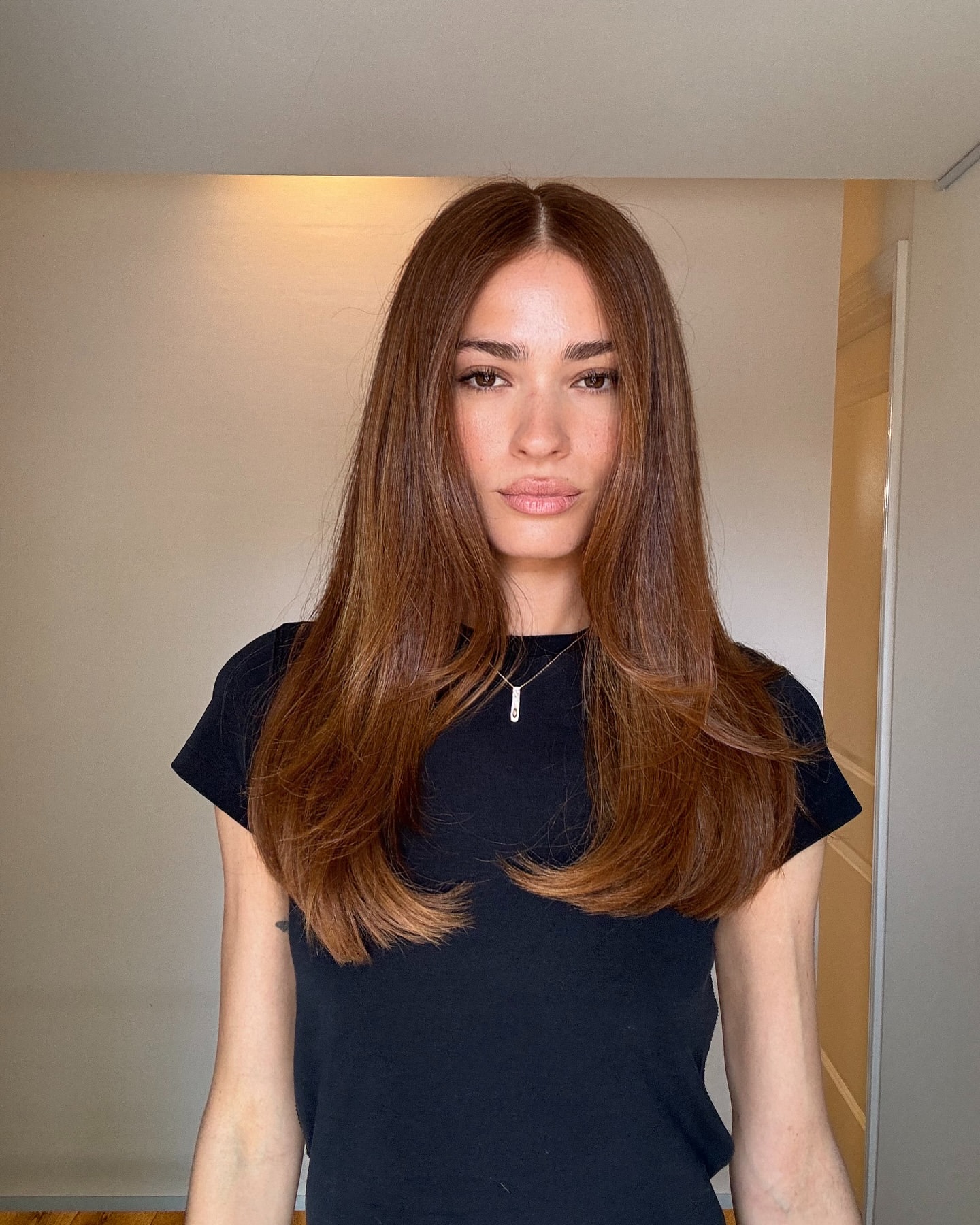 sleek long layers