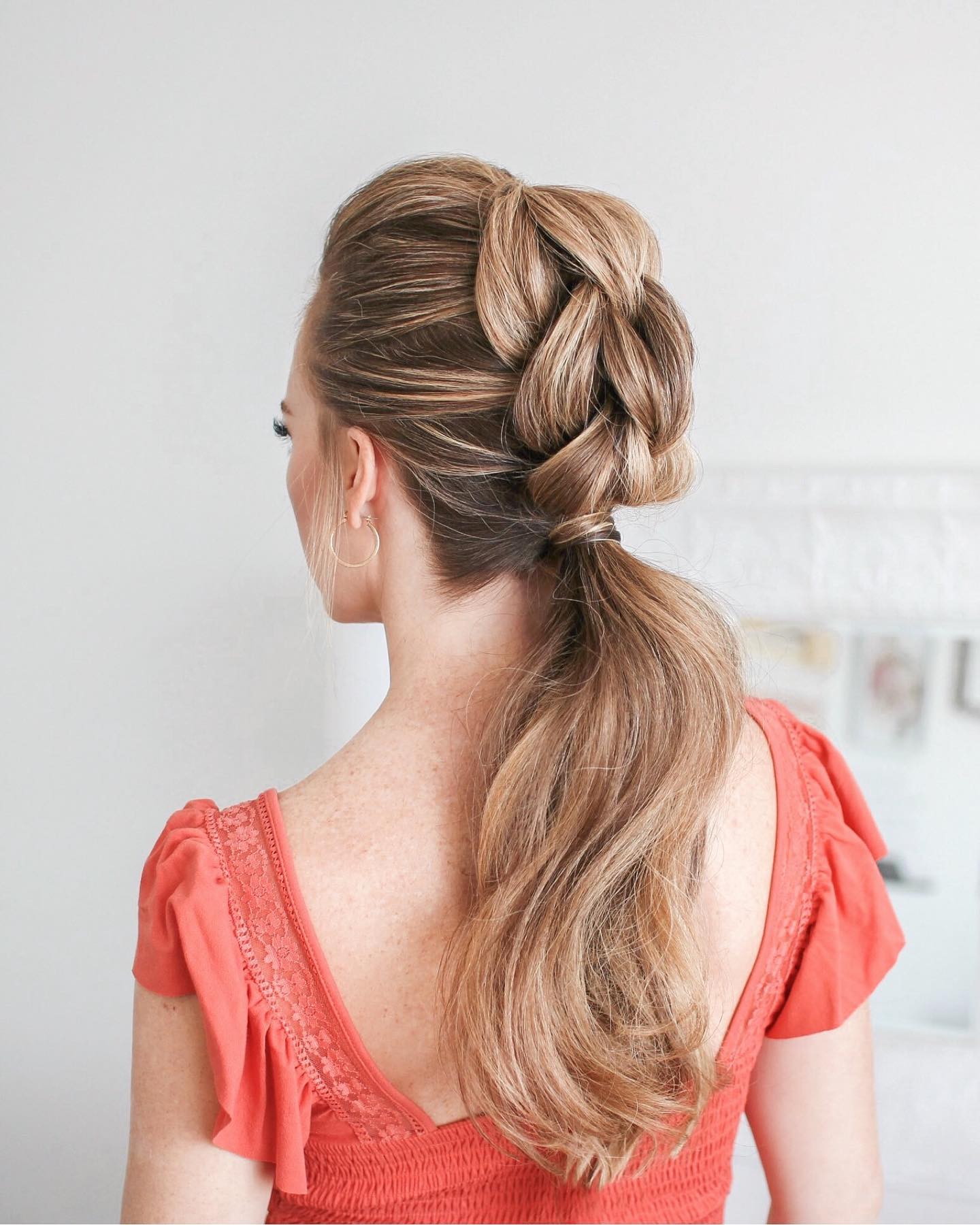 braid into ponytail