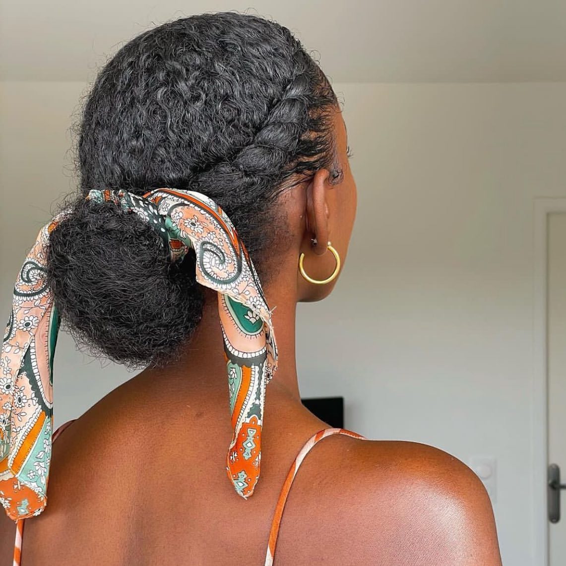 side twists into ponytail