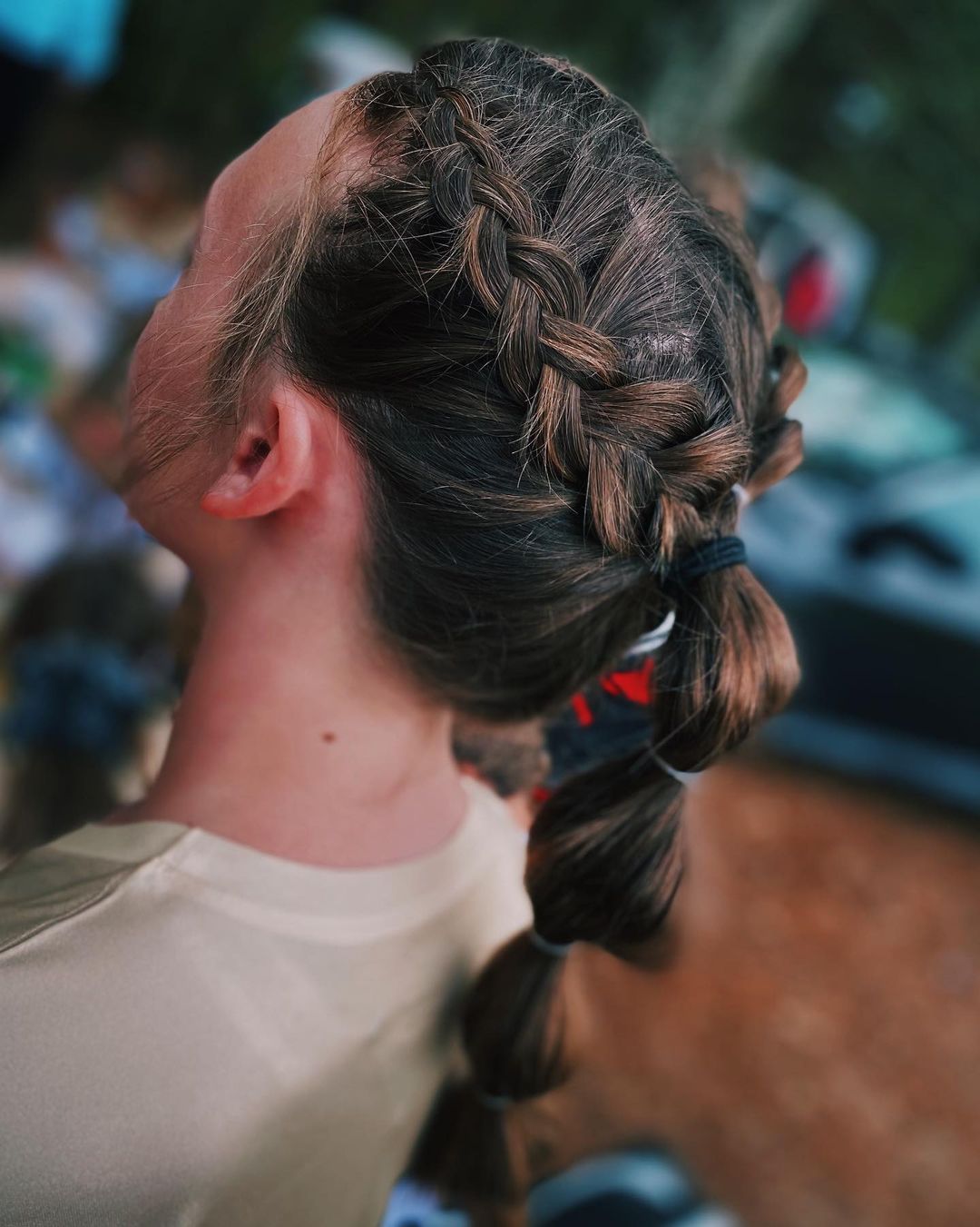 Dutch braided bubble braid