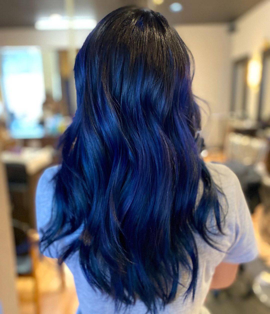 blauw haar