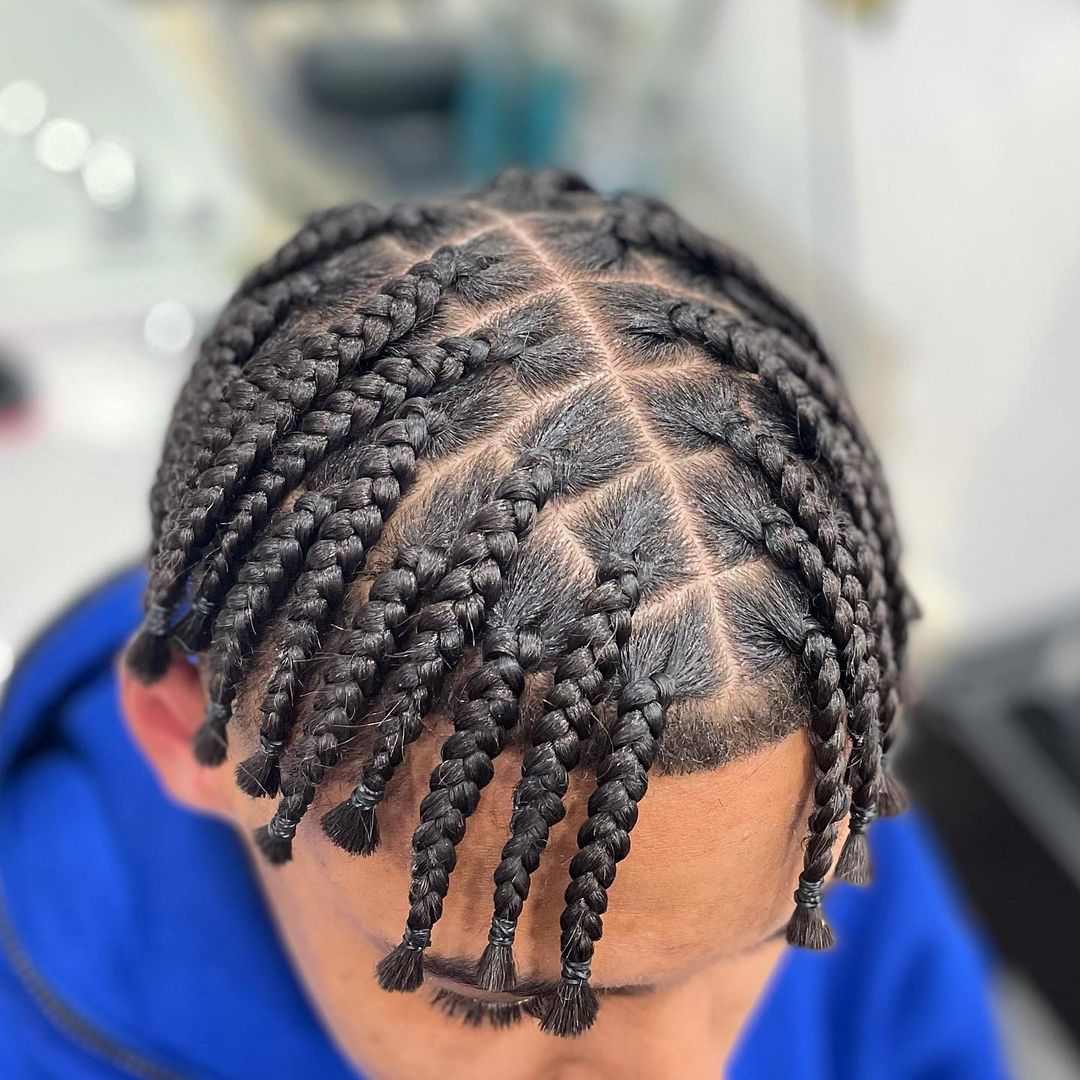 trenzas de caja con extensiones