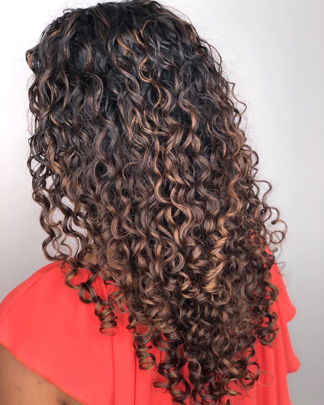 brown caramel honey curls