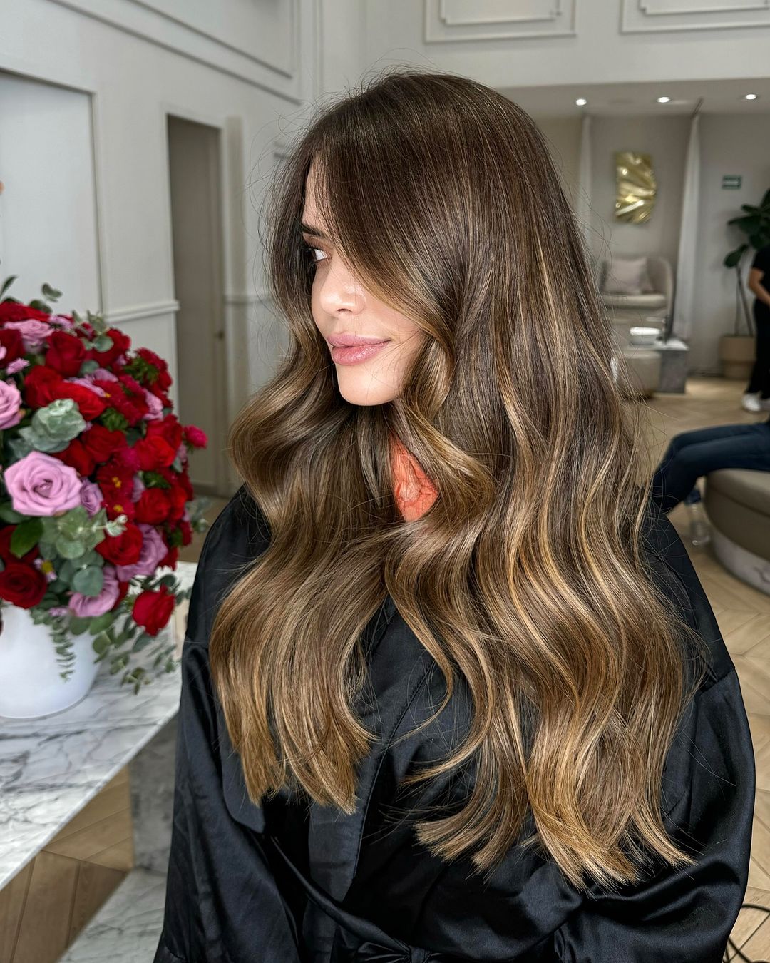 cor de cabelo caramelo com leite