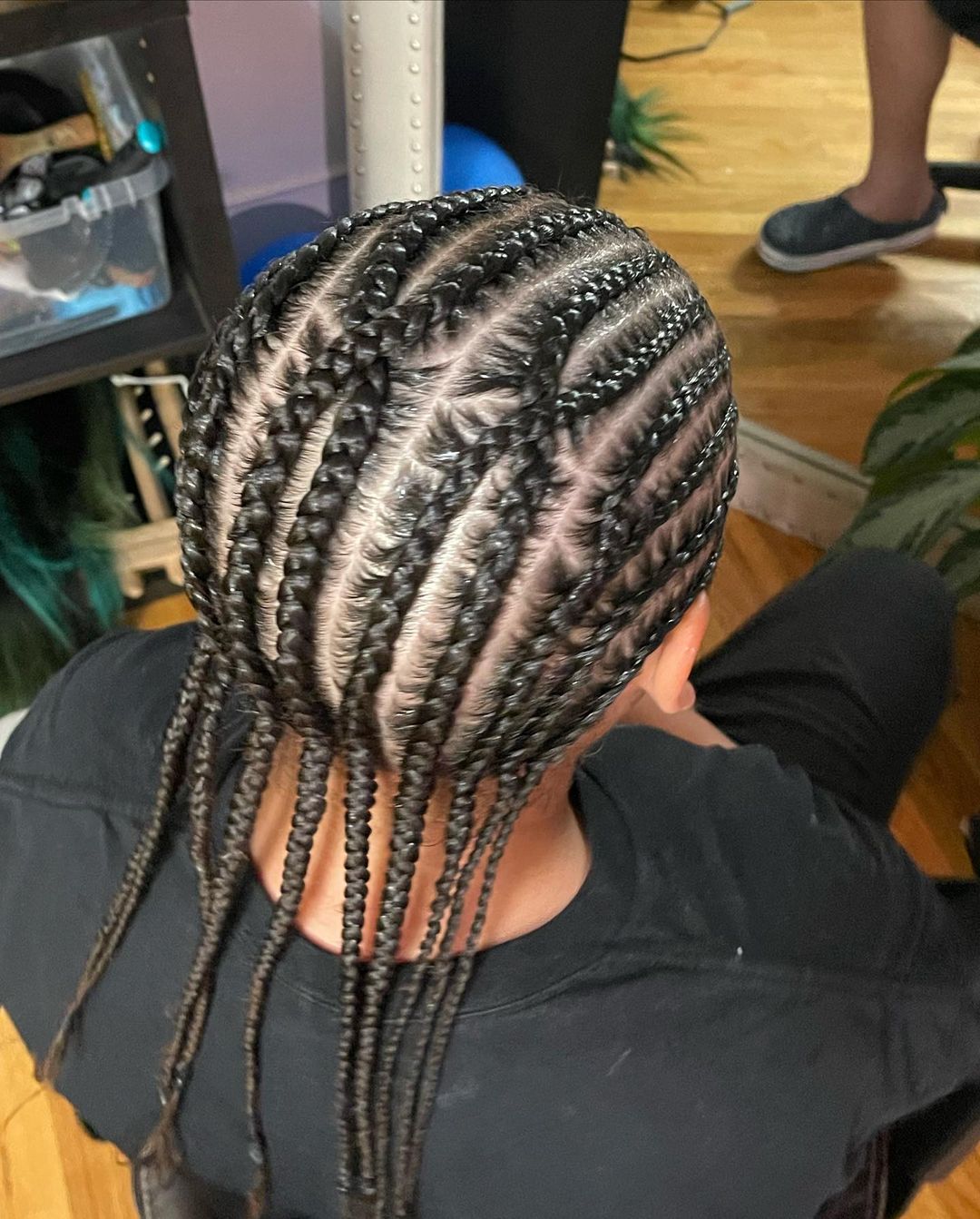 criss crossed cornrows