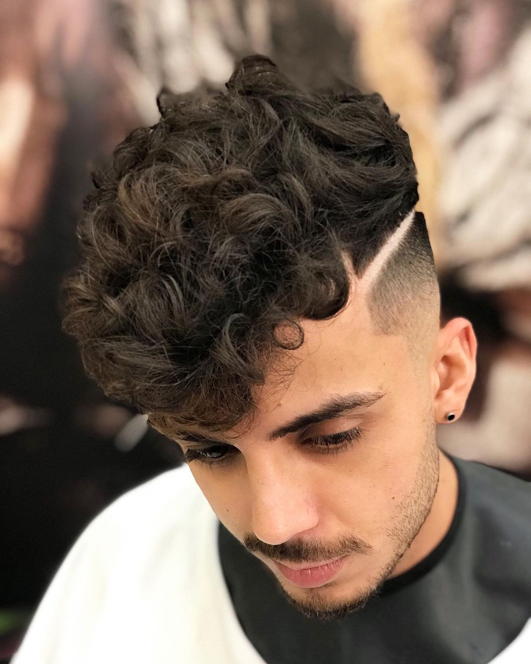 curly skin fade