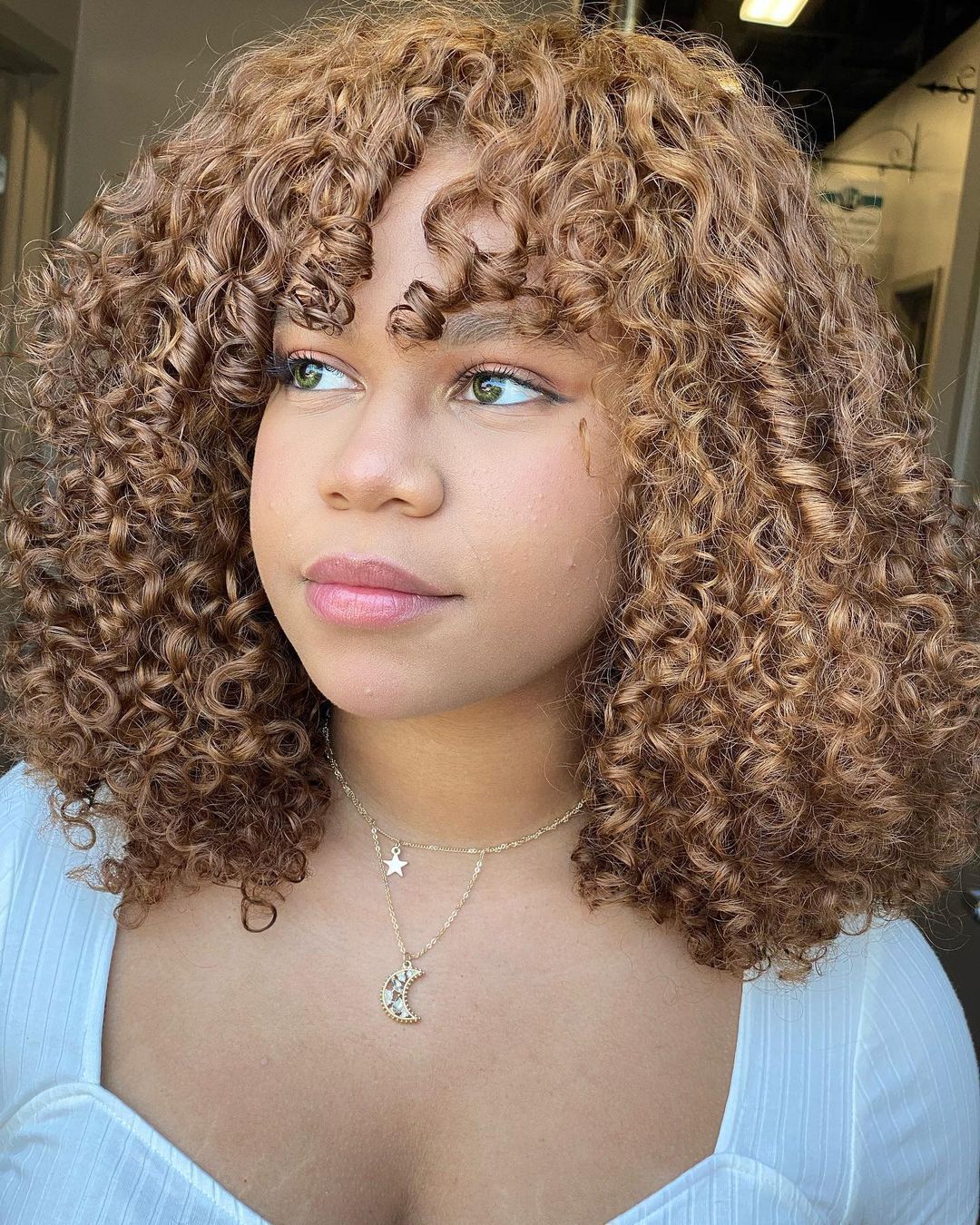 cute honey brown curls