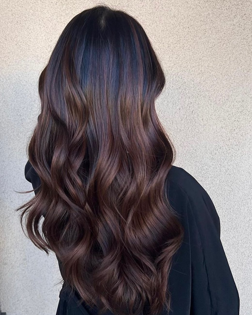 balayage castanho chocolate escuro