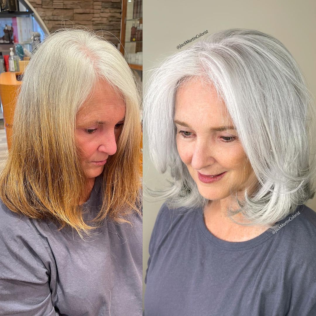 grey layered lob