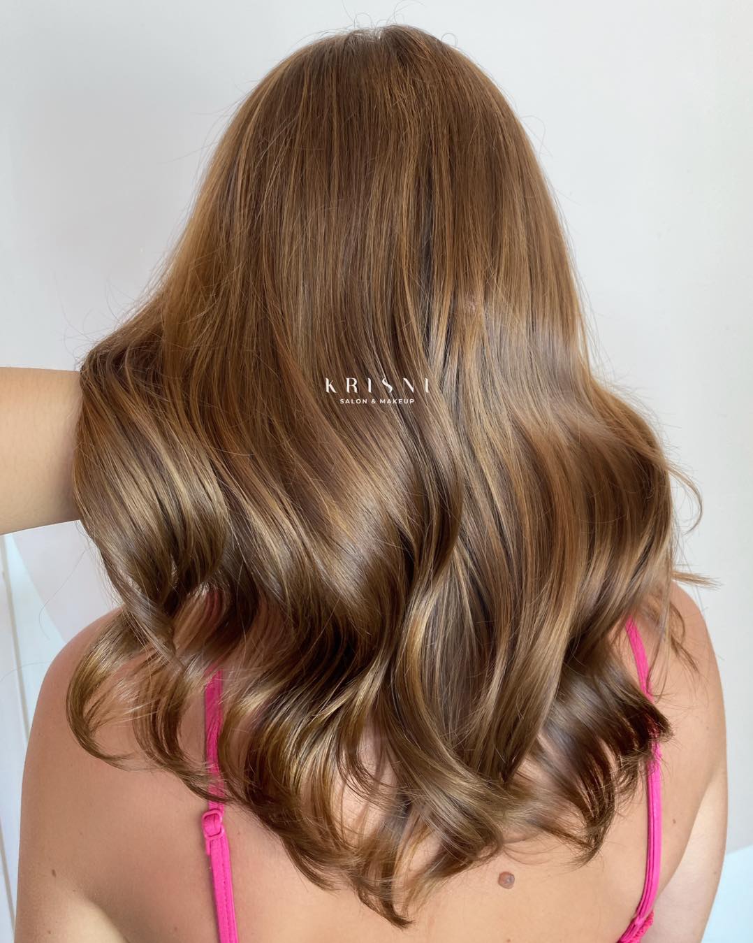 coloration balayage au lait de noisette