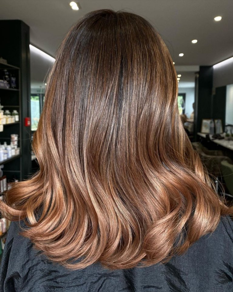 Balayage Caramel Miel Cheveux Bouclsnull