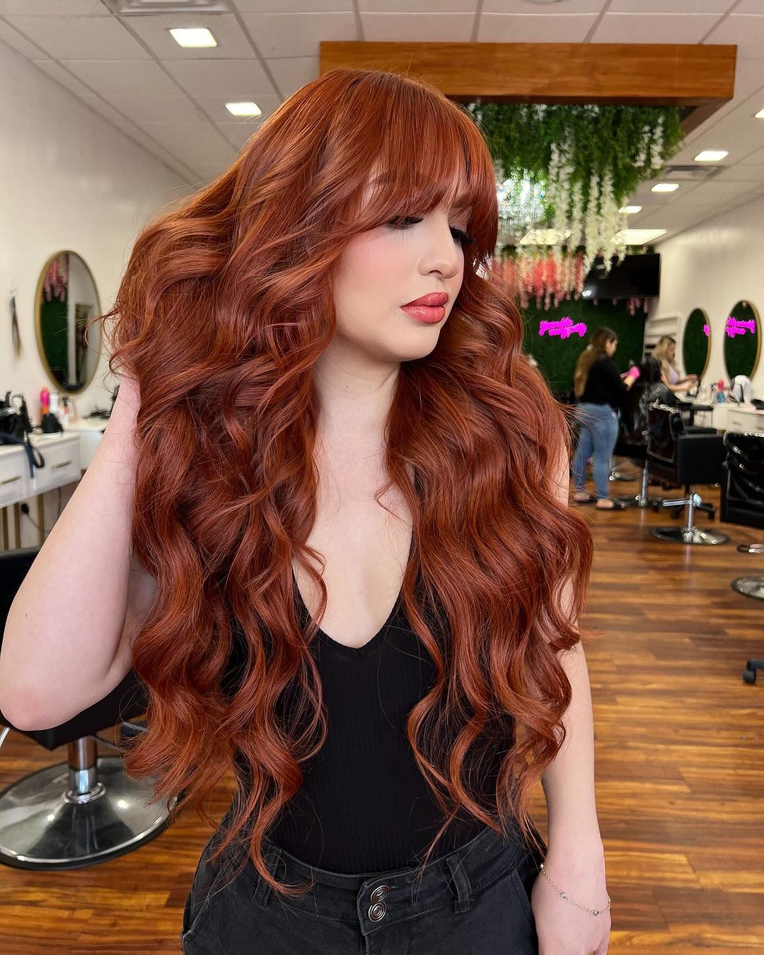 intense copper hair