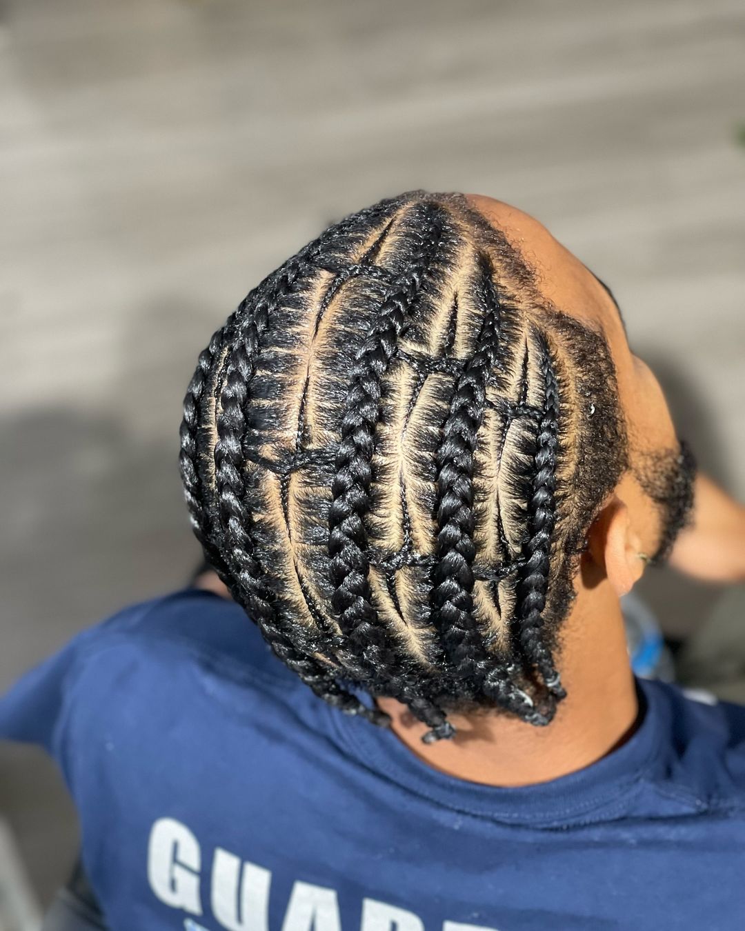 penteado entrançado com raio