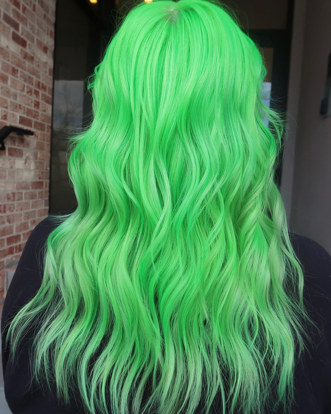 verde limão neon ondas suaves