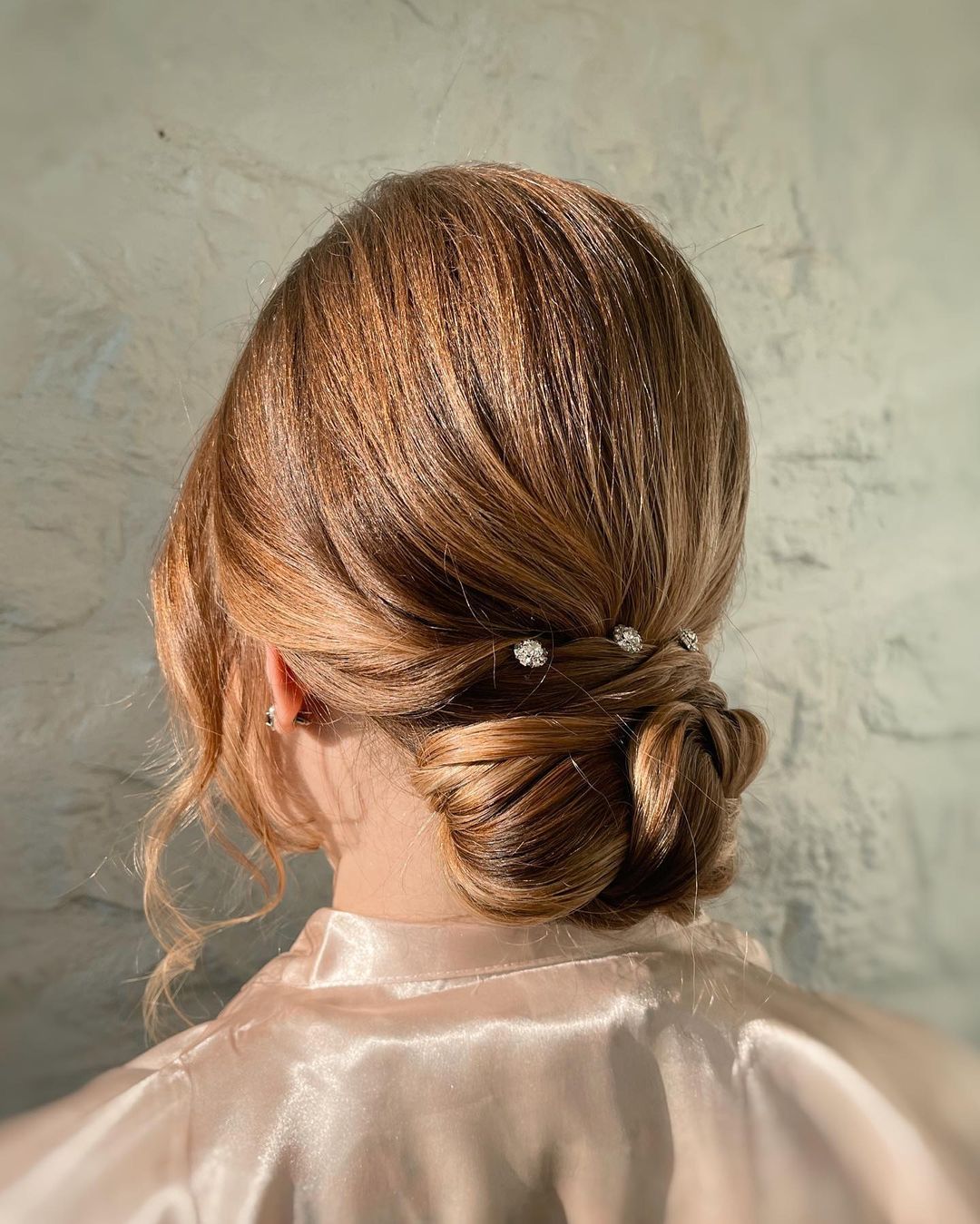 chignon tressé bas