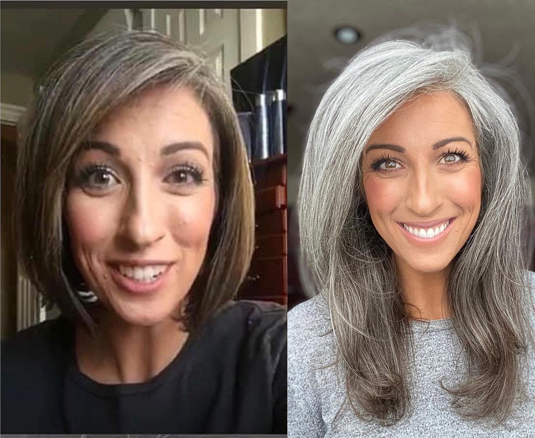 medium grey hair transformation